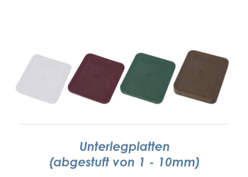 60 x 40 x 3mm PP Unterlegplatte (10 Stk.)