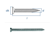 7,5 x 132mm Rahmenschrauben mit Senkkopf Torx Stahl...