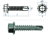 4,8 x 19mm Bohrschrauben Sechskantkopf DIN7504 Stahl...