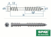 5 x 40mm SPAX Terrassenschrauben Zylinderkopf Edelstahl...