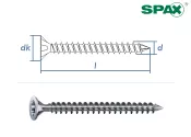 8 x 160mm SPAX Konstruktionsschrauben VG TX Senkkopf (1...