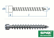 8 x 240mm SPAX Konstruktionsschrauben Vollgewinde TX...