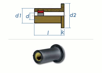 M5 x 20,6mm EPDM-Blindnietmuttern (1 Stk.)