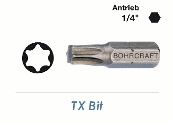 TX10 Bit Bohrcraft 25mm lang (1 Stk.)