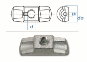 M12 Simplex Mutter Stahlguss verzinkt (1 Stk.)