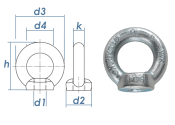 M10 Ringmutter DIN 582 Stahl C15E verzinkt (1 Stk.)