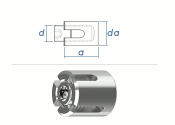 5mm Drahtseil-Kreuzklemme Edelstahl A4 (1 Stk.)