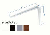 75 x 100mm Stahlblechkonsole weiss (1 Stk.)