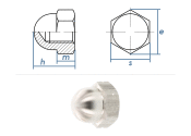 M18 Hutmutter DIN1587 Edelstahl A2 - Schraubenking-shop