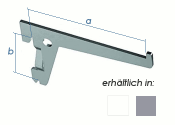 150 x 50mm Einloch-Träger weiss (1 Stk.)