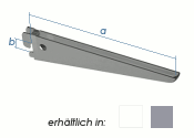 270 x 50mm U-Träger weiss (1 Stk.)