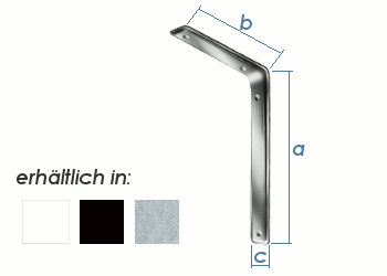 115 x 80mm 3F Konsole stahl matt (1 Stk.)