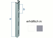 1000 x 50mm Wandschiene 1-reihig weiss (1 Stk.)