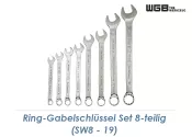 SW8-19 WGB Ring-Gabelschlüssel Set 8-teilig...
