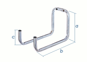 120 x 330 x 90mm Gerätehalter verzinkt  (1 Stk.)