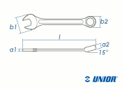 SW7 UNIOR Ring-Gabelschlüssel DIN3113 verchromt  (1 Stk.)