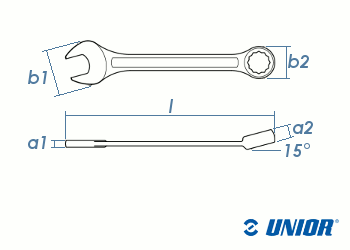 SW-Stahl 41mm Jumbo Spanner / Wrench - Extra Long Chrome Vanadium Open-End Wrench (495mm)