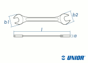 SW30 x 32 UNIOR Doppelgabelschlüssel DIN3110...