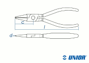 180mm UNIOR Sicherungsringzange 536PLUS/1DP innen, gerade (1 Stk.)