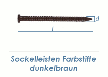 1,75 x 32mm Sockelleisten Farbstift dunkelbraun (100 Stk.)