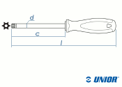 TR20 x 100mm UNIOR Schraubendreher mit 3K-Griff (1 Stk.)