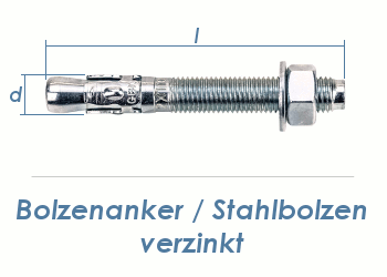 M8 x 75mm Bolzenanker verzinkt (1 Stk.)
