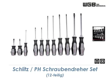 Schlitz / PH WGB Schraubendreher Set 12-teilig mit 2K-Griff (1 Stk.)
