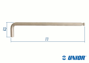 SW1,5 - 10 UNIOR Sechskant Stiftschlüsselset 9-teilig mit Kugelkopf vernickelt (1 Stk.)