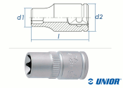 E4 UNIOR Außen TX Steckschlüssel mit 1/4"...