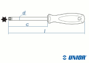 TX15 x 80mm UNIOR Schraubendreher mit 3K-Griff (1 Stk.)