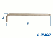 SW4 x 144mm UNIOR Sechskant Stiftschlüssel mit Kugelkopf vernickelt (1 Stk.)