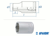 SW10 UNIOR Sechskant-Steckschlüssel mit 1/4"...