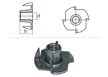 M8 x 11mm Einschlagmuttern Edelstahl A2 (1 Stk.)