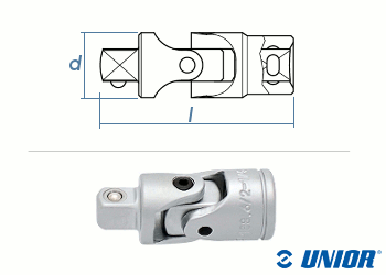 1/4" UNIOR Kardangelenk 188.6/2 verchromt (1 Stk.)