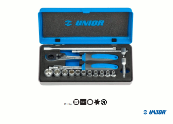 1/4" UNIOR Steckschlüssel Set 16-teilig 188BI verchromt (1 Stk.)