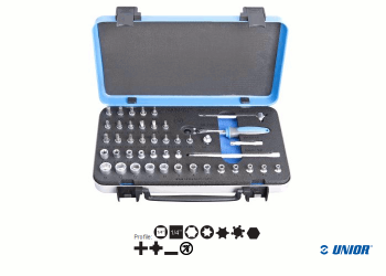 1/4" UNIOR Steckschlüssel / Bit Set 44-teilig 188B verchromt (1 Stk.)