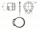 20mm Sicherungsring Aussen DIN471 Edelstahl (1 Stk.)