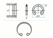 30mm Sicherungsring Innen DIN472 Edelstahl  (1 Stk.)