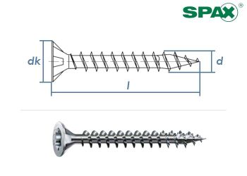 4 x 20mm SPAX Universalschrauben T-Star plus VG T20 Wirox (100 Stk.)
