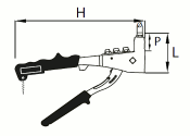 2,4 - 4,8mm Einhand Blindnietzange GO-3 (1 Stk.)