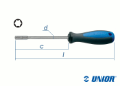 SW10 x 125mm UNIOR Sechskant Steckschlüssel mit...