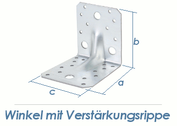 Winkelverbinder vz 105 x 105 x 90 x 3,0 mm, mit Sicke