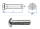 M10 x 35mm Linsenflachkopfschraube ISK ISO7380 Stahl verzinkt FKL10.9   (10 Stk.)