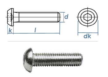 M10 x 40mm Linsenflachkopfschraube ISK ISO7380 Stahl verzinkt FKL10.9   (1 Stk.)