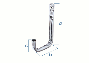 120 x 80 x 40mm Wandhaken U-Form verzinkt  (1 Stk.)