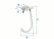 130 x 85mm Fahrradhaken verzinkt  (1 Stk.)