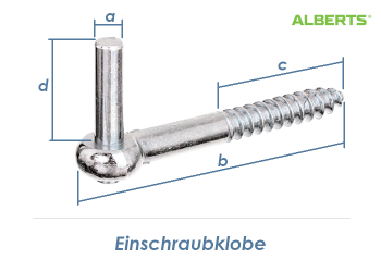 10 x 115mm Einschraubklobe verzinkt (1 Stk.)