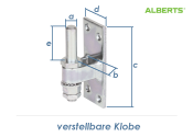 13 x 23 x 100mm verstellbare Klobe gelb verzinkt (1 Stk.)