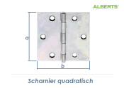 31 x 31mm Scharnier quadratisch verzinkt (1 Stk.)