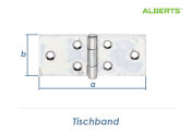 61 x 25mm Tischband verzinkt (1 Stk.)